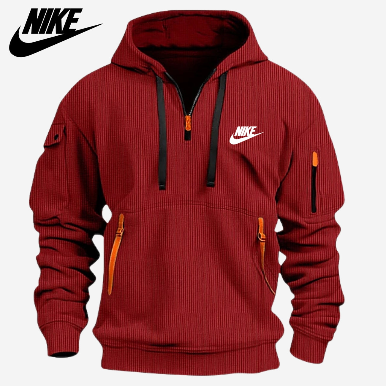 Zip Hoodie mit mehreren Taschen - RÄUMUNGSVERKAUF -