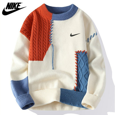 Lässiger Patchwork Pullover || RÄUMUNGSPREIS