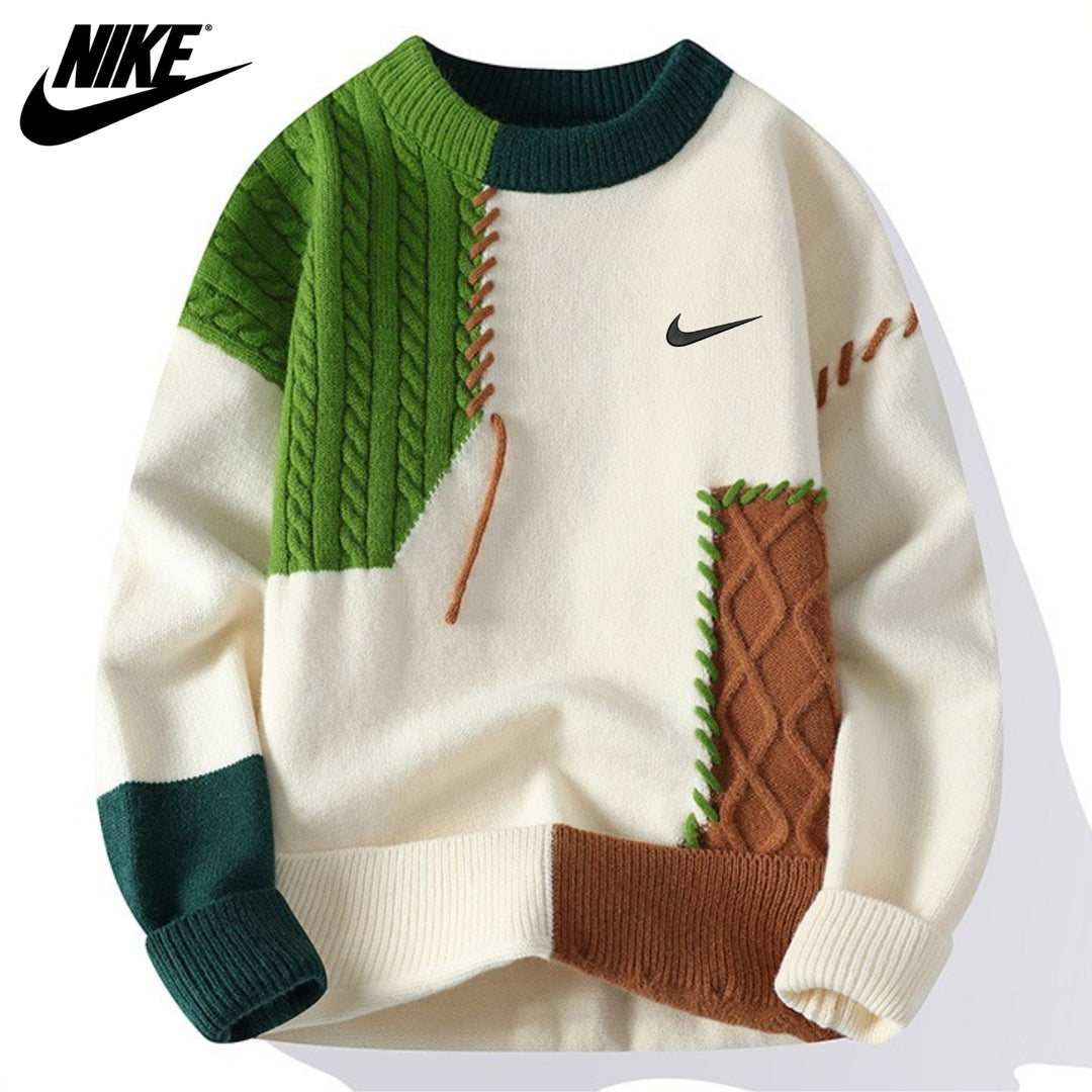 Lässiger Patchwork Pullover || RÄUMUNGSPREIS