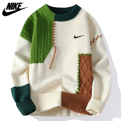 Lässiger Patchwork Pullover || RÄUMUNGSPREIS