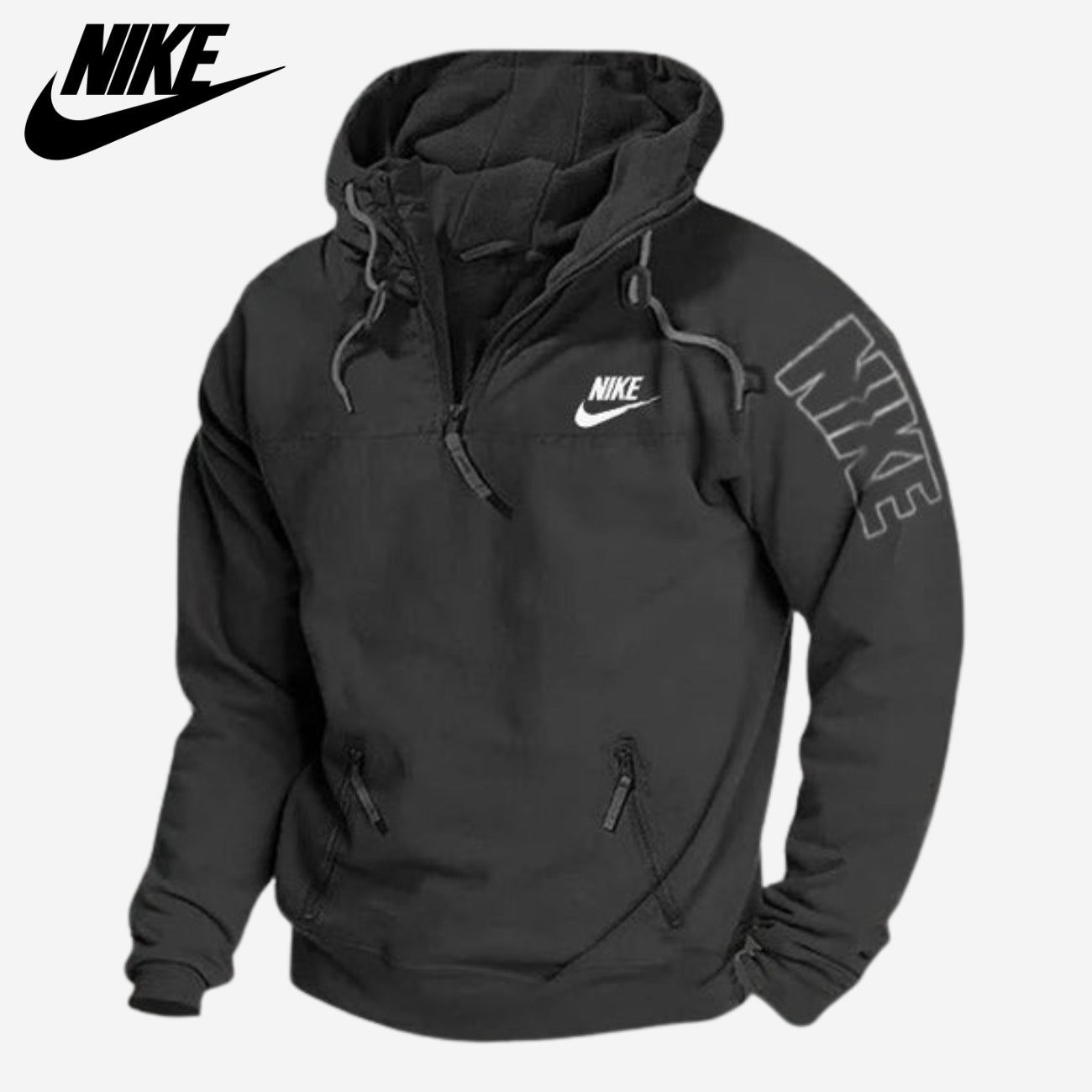 Lässiger Half-Zip-Hoodie - RÄUMUNGSVERKAUF -