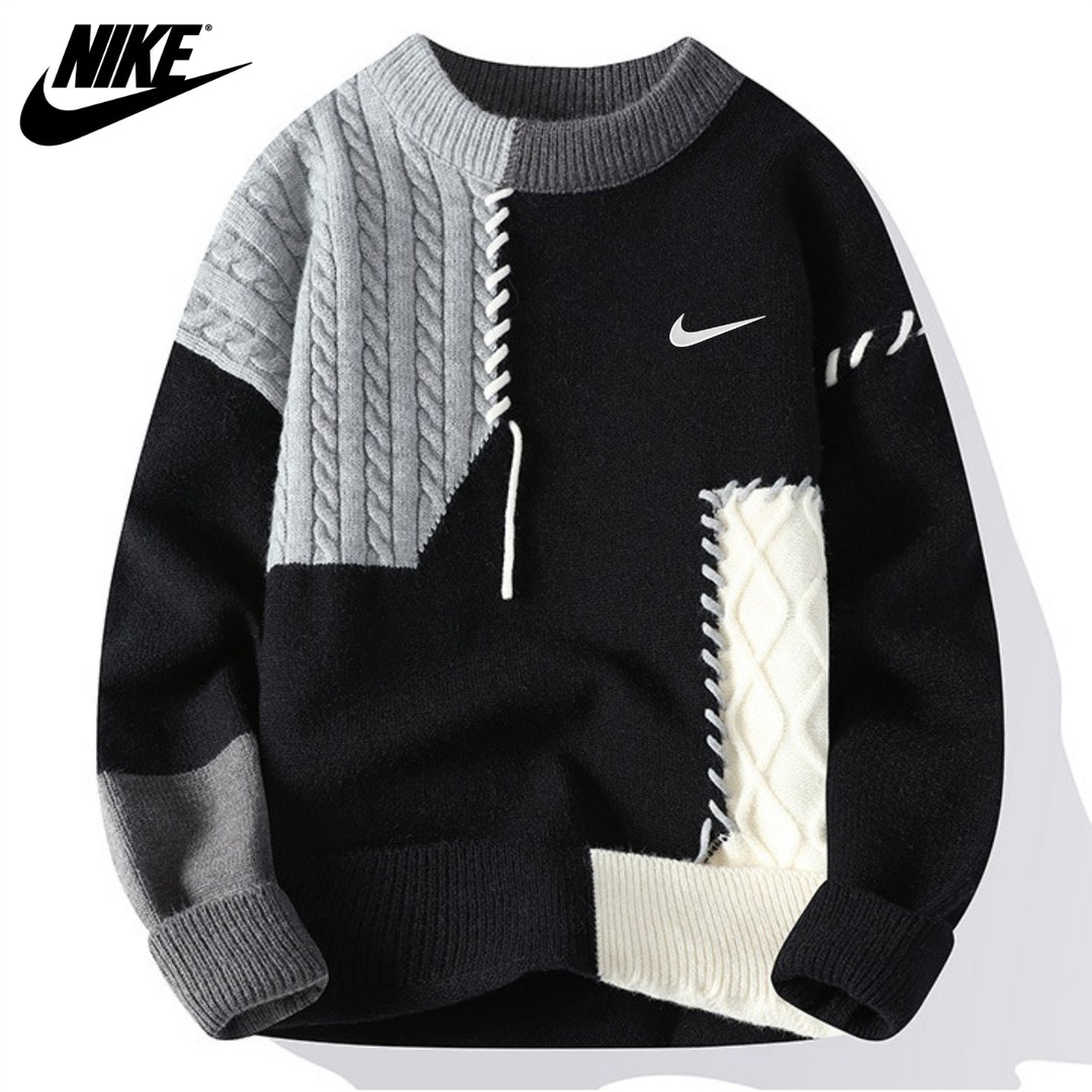 Lässiger Patchwork Pullover || RÄUMUNGSPREIS
