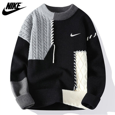 Lässiger Patchwork Pullover || RÄUMUNGSPREIS
