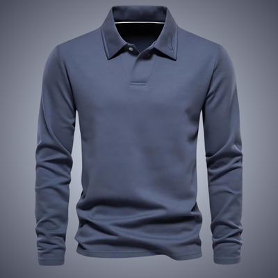 Eleganter Polo Pullover Herren langarm für Büro & Freizeit