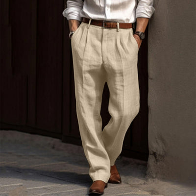 Faltenhose Elegant Sommerlich – Locker Geschnittene Hose für Herren